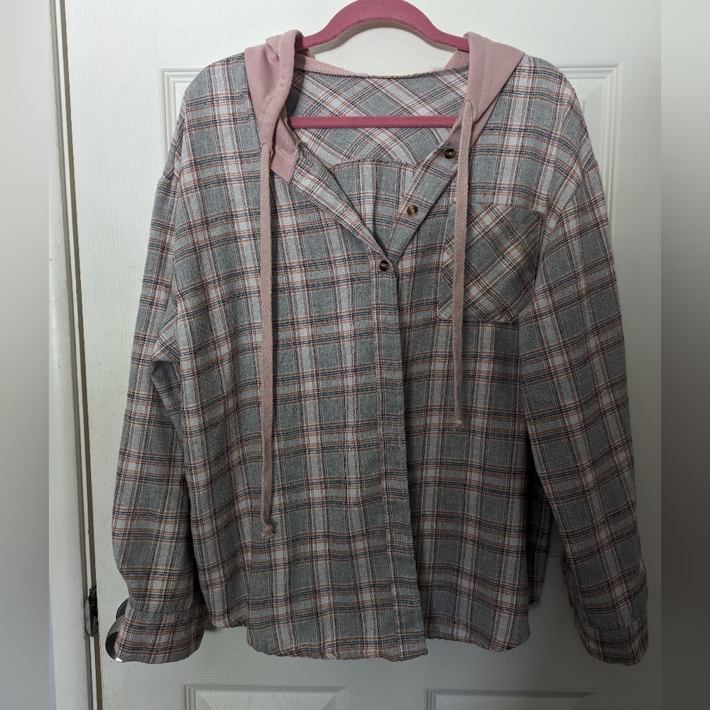 Women's Lite Flannel Top w/Hood